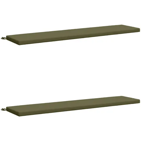 vidaXL Coussins de Banc SOEST 2 pc 100 % polyester Vert olive – 459828 – image 3