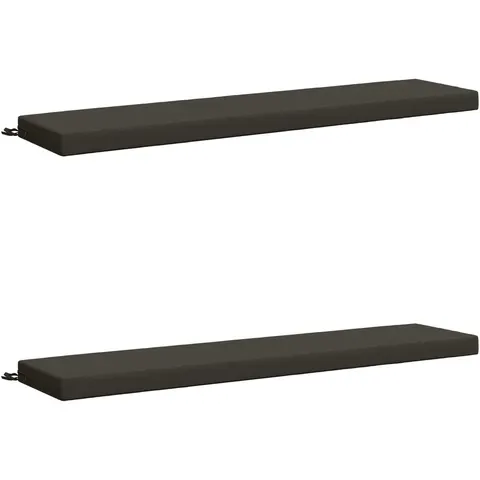 vidaXL Coussins de Banc SOEST 2 pc 100 % polyester Anthracite – 468127 – image 2