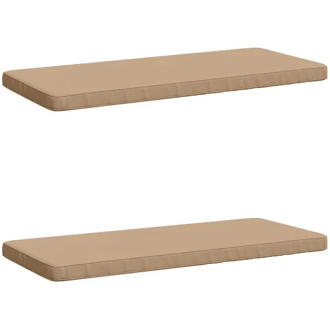 vidaXL Coussins de banc 2 pièces VUGHT 2 pc 100 % polyester Sable – 487166 – image 2