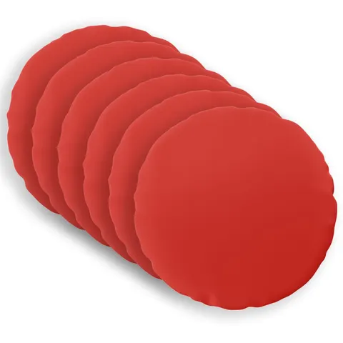 vidaXL Coussin 6 pc HEERLEN Rouge Ø 60 cm Polyester – image 2