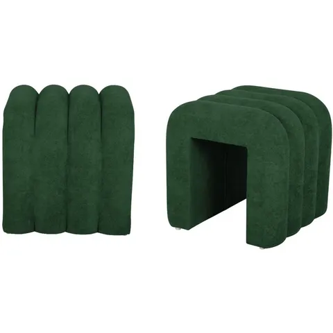 sweeek - Set van 2 stoffen eigentijdse poefs – 522742 – afbeelding 2
