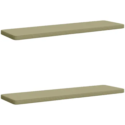 vidaXL Coussins de banc 2 pièces VUGHT 2 pc 100 % polyester Vert clair – 490586 – image 2