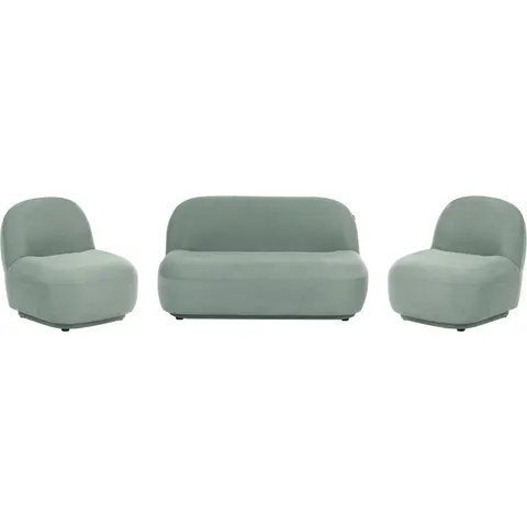 LOVBERG - Banken set - Lichtgroen - Polyester – afbeelding 2
