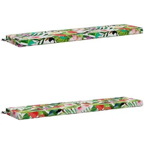 vidaXL Coussins de Banc SOEST 2 pc 100 % polyester Multicolore – 468882 – image 3
