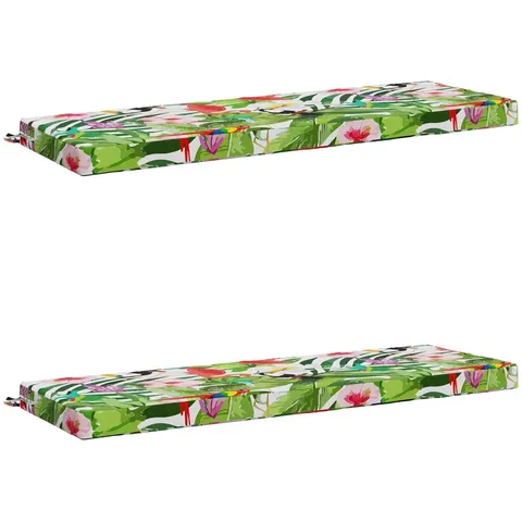 vidaXL Coussins de Banc SOEST 2 pc 100 % polyester Multicolore – 471202 – image 3