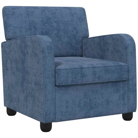vidaXL Fauteuil Bleu Chenille – image 2