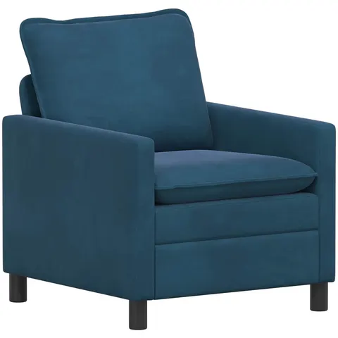 vidaXL Canapé Bleu Velours – image 2