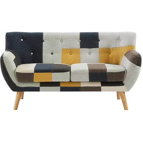 vente-unique.com Canapé fixe polyester 2 places multicolore 158x81x81cm – image 3