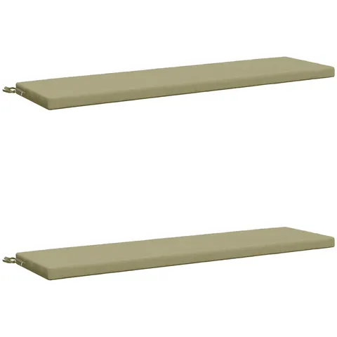 vidaXL Coussins de Banc SOEST 2 pc 100 % polyester Vert clair – 458685 – image 3