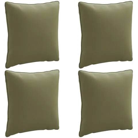 vidaXL Coussin de dos PUTTEN 4 pc 100 % polyester Vert olive – image 2