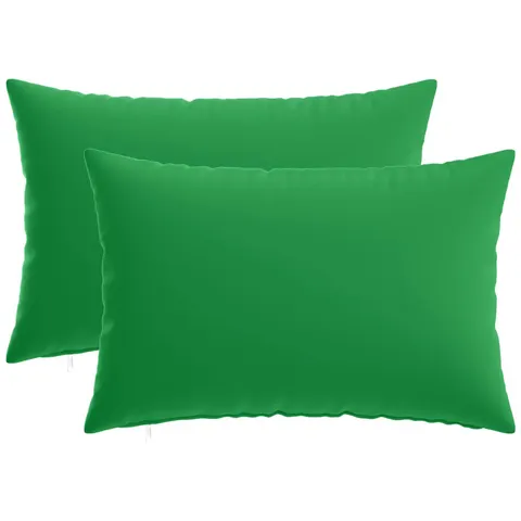 vidaXL Coussin 2 pc HEERLEN Vert 40 x 60 cm Polyester – image 2