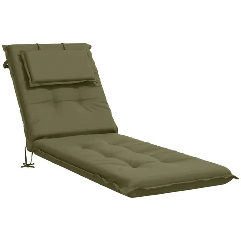vidaXL Coussin de transat GEMERT 100 % polyester Vert olive – 443285 – image 2