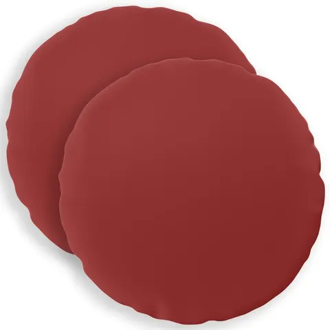 vidaXL Coussin 2 pc HEERLEN Bordeaux Ø 30 cm Polyester – image 2