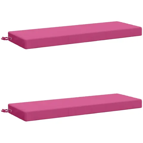 vidaXL Coussins de Banc SOEST 2 pc 100 % polyester Rose – 464945 – image 2