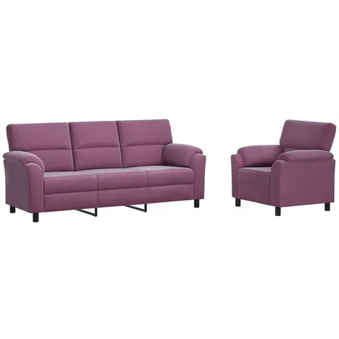 vidaXL Ensemble de Canapés 2 pcs Pourpre Velours – 294962 – image 2