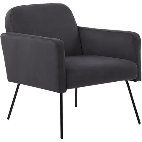 NARKEN - Fauteuil - Grijs - Fluweel – afbeelding 2