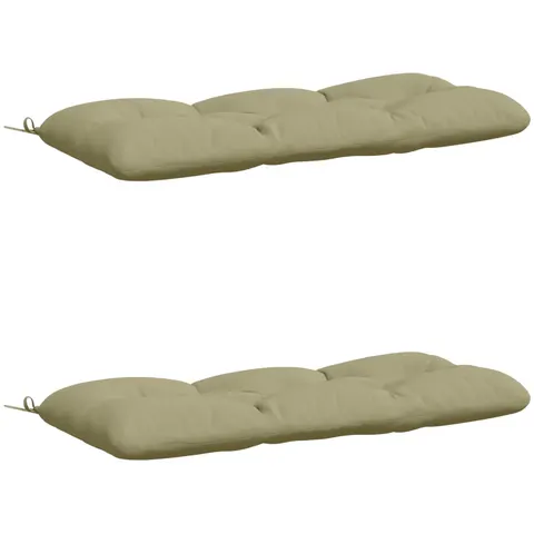vidaXL Coussins de Banc VIANEN 2 pc 100 % polyester Vert clair – 491644 – image 2