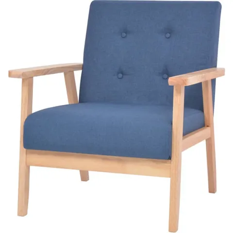 vidaXL Fauteuil Bleu Tissu – 569503 – image 2
