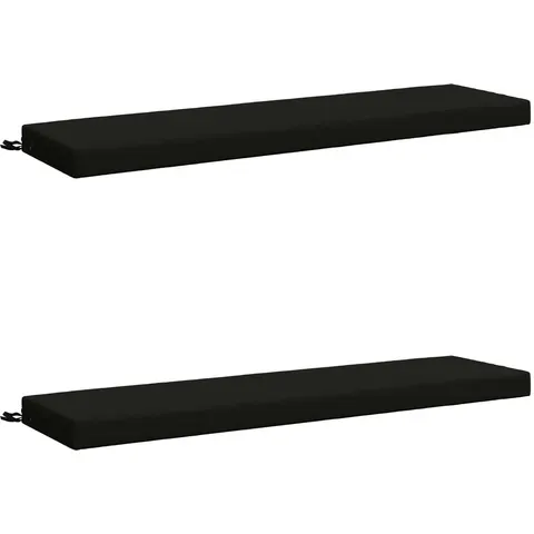 vidaXL Coussins de Banc SOEST 2 pc 100 % polyester Noir – 467502 – image 2