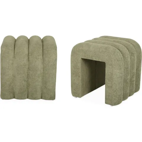 sweeek - Set van 2 stoffen eigentijdse poefs – 501501 – afbeelding 2