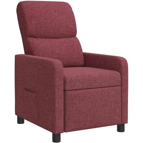 vidaXL Fauteuil inclinable Bordeaux Polyester – image 2