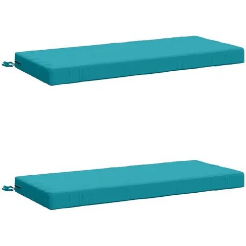 vidaXL Coussins de Banc SOEST 2 pc 100 % polyester Turquoise – 470229 – image 3
