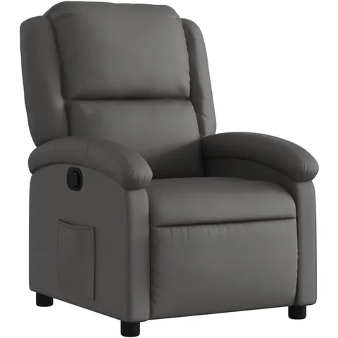 vidaXL Fauteuil inclinable gris cuir véritable – 184114 – image 2