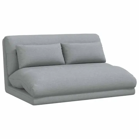 vidaXL Fauteuil de sol ajustable Gris clair Tissu – 532069 – image 2