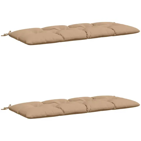 vidaXL Coussins de Banc VIANEN 2 pc 100 % polyester Sable – 497707 – image 2
