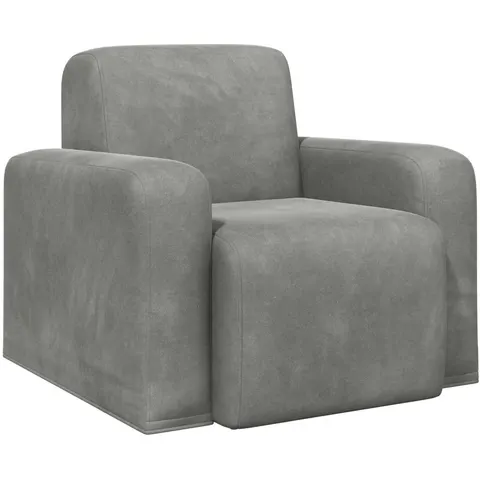 vidaXL Fauteuil Gris clair Velours – 522928 – image 2