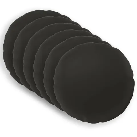 vidaXL Coussin 6 pc HEERLEN Noir Ø 50 cm Polyester – image 2