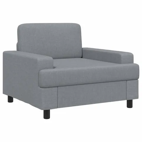 vidaXL Fauteuil Gris clair Tissu – 591030 – image 2