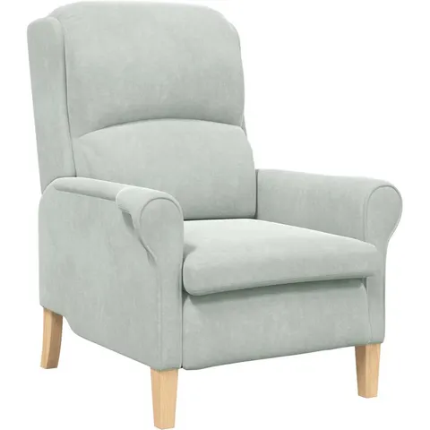 vidaXL fauteuil Gris clair Velours – 291028 – image 2