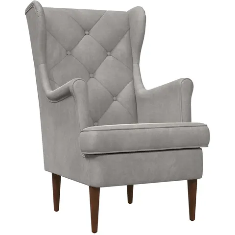vidaXL Fauteuil Gris clair Velours – 636668 – image 2