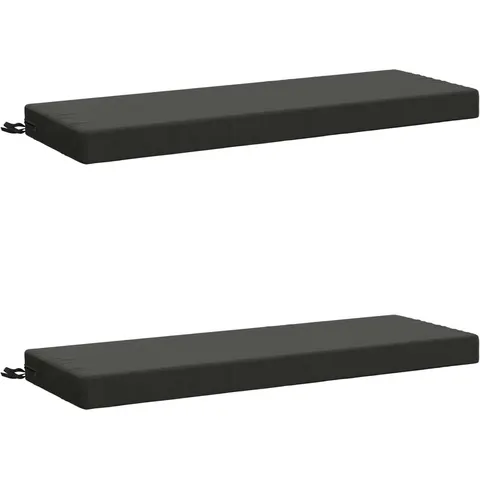 vidaXL Coussins de Banc SOEST 2 pc 100 % polyester Anthracite – 464709 – image 2