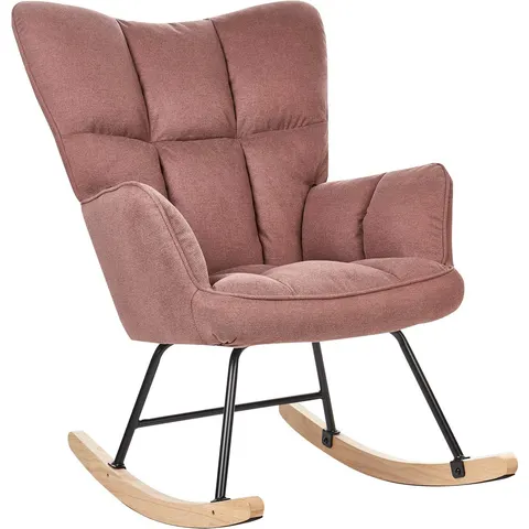 OULU - Schommelstoel - Roze - Polyester – afbeelding 2