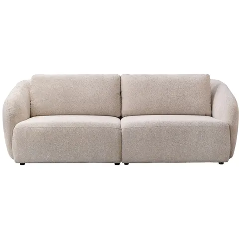 vente-unique.com Canapé fixe polyester 3 places beige 232x85x102cm – image 3