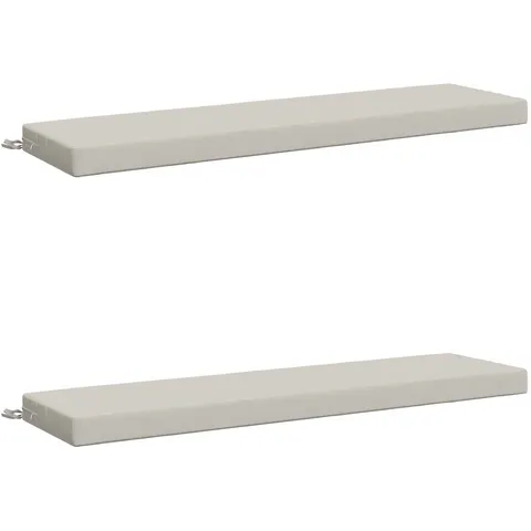 vidaXL Coussins de Banc SOEST 2 pc 100 % polyester Blanc – 467427 – image 2