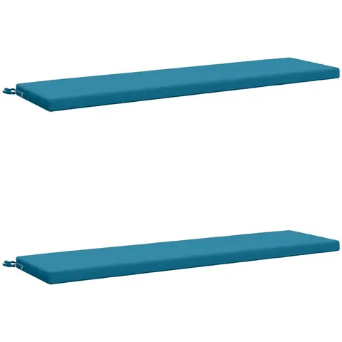 vidaXL Coussins de Banc SOEST 2 pc 100 % polyester Bleu clair – 458500 – image 3