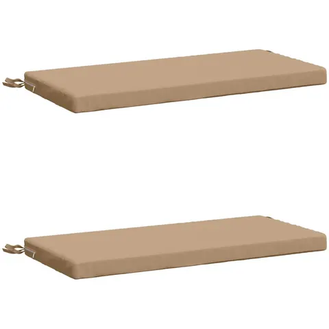 vidaXL Coussins de Banc SOEST 2 pc 100 % polyester Sable – 454687 – image 2
