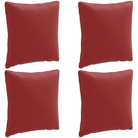 vidaXL Coussin de dos PUTTEN 4 pc 100 % polyester Bordeaux – image 2