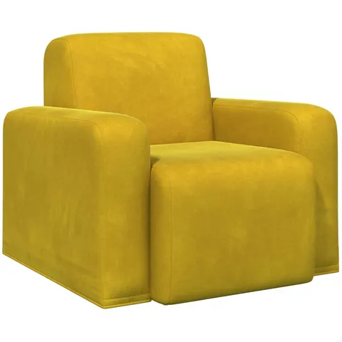 vidaXL Fauteuil Jaune Velours – 522997 – image 2