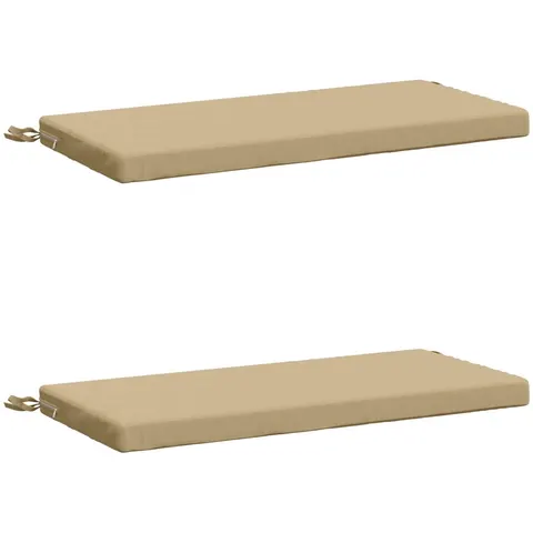 vidaXL Coussins de Banc SOEST 2 pc 100 % polyester Beige – 454861 – image 2