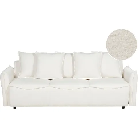 KRAMA - Slaapbank - Wit - Bouclé – afbeelding 2
