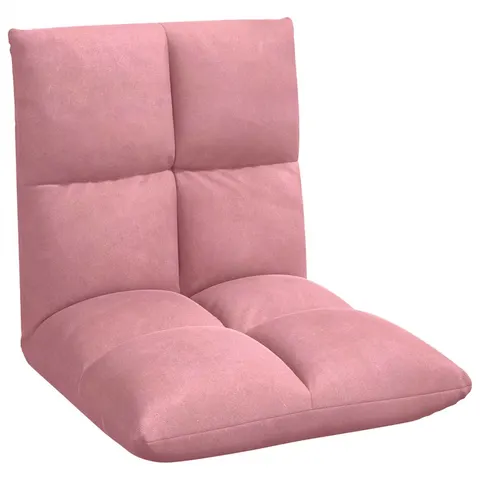vidaXL Fauteuil de sol ajustable Rose Velours – 531574 – image 2