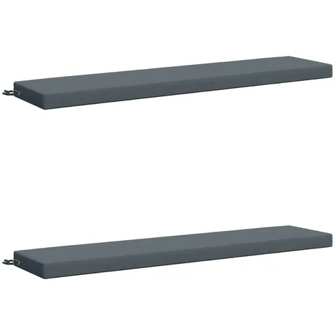 vidaXL Coussins de Banc SOEST 2 pc 100 % polyester Bleu – 469209 – image 2