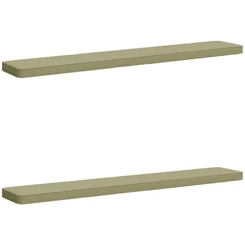 vidaXL Coussins de banc 2 pièces VUGHT 2 pc 100 % polyester Vert clair – 477242 – image 2