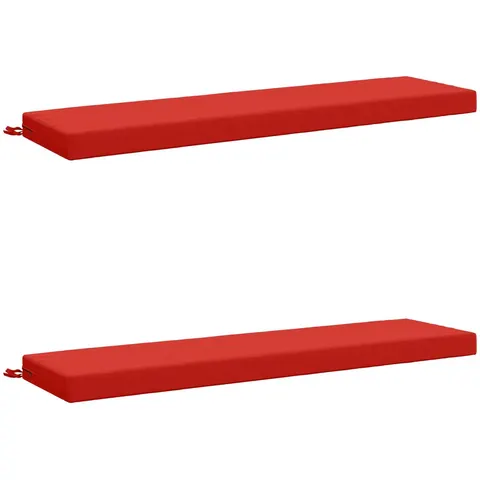 vidaXL Coussins de Banc SOEST 2 pc 100 % polyester Rouge – 466703 – image 2