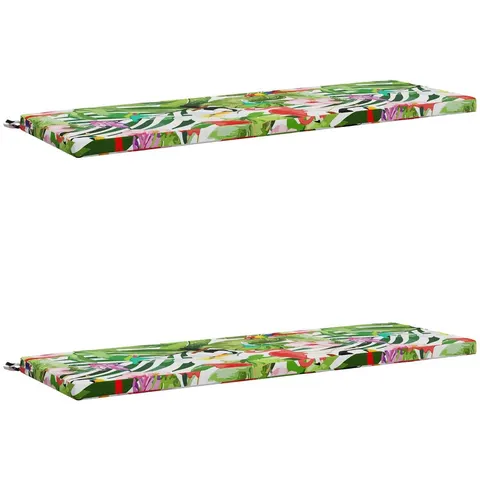 vidaXL Coussins de Banc SOEST 2 pc 100 % polyester Multicolore – 462507 – image 3
