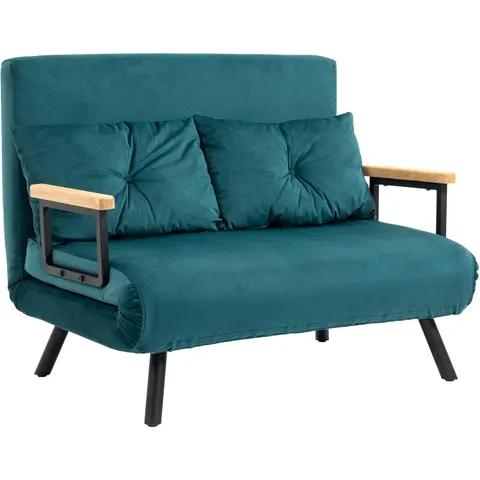 HOMCOM slaapbank - polyester - 102x73x81cm - eendengroen – afbeelding 2